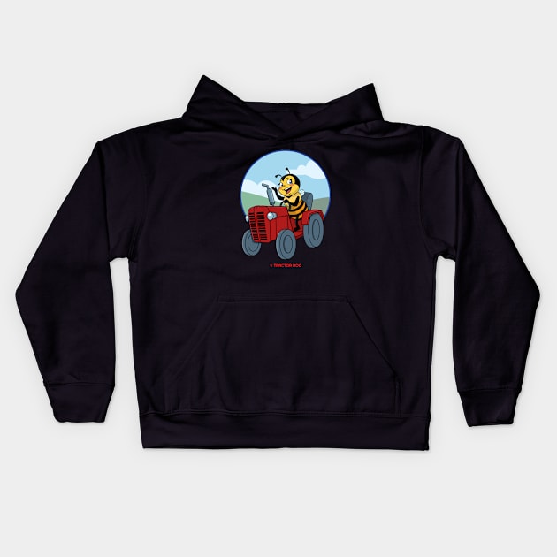 Tractor Critters Bee Kids Hoodie by tractordog